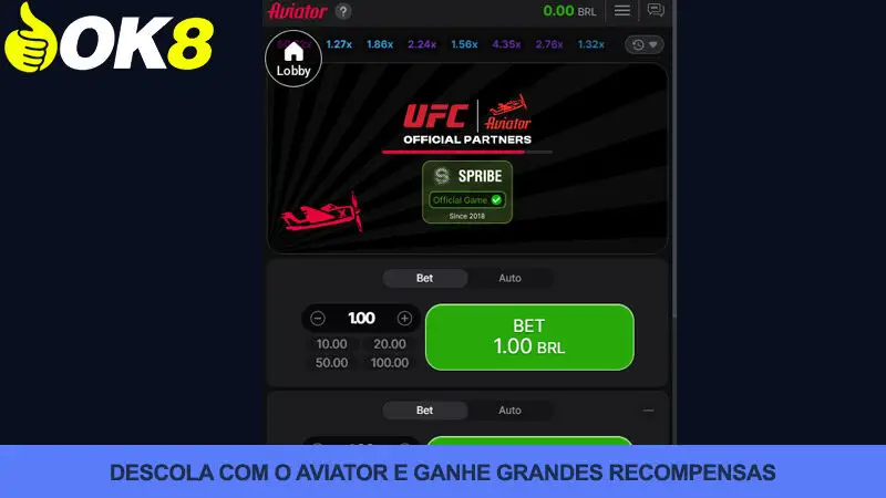 Decole com o Aviator e encontre grandes bônus no Ok8
