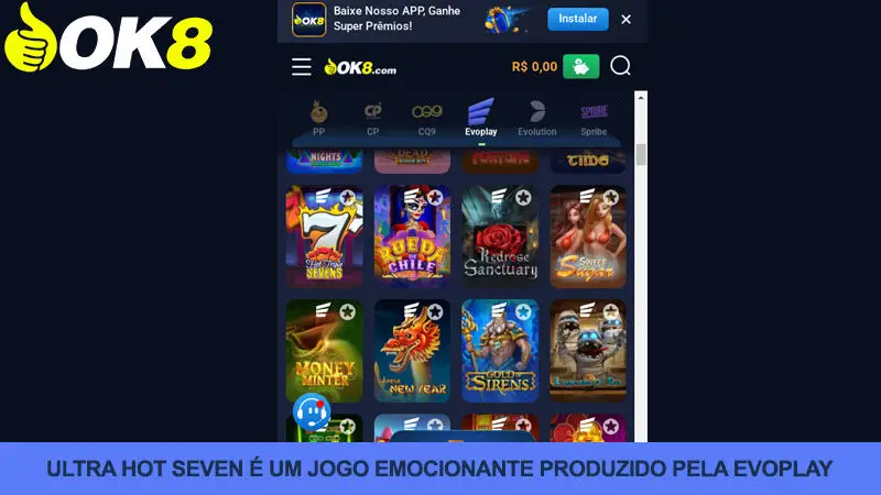 Informações do catálogo Ultra Hot Seven