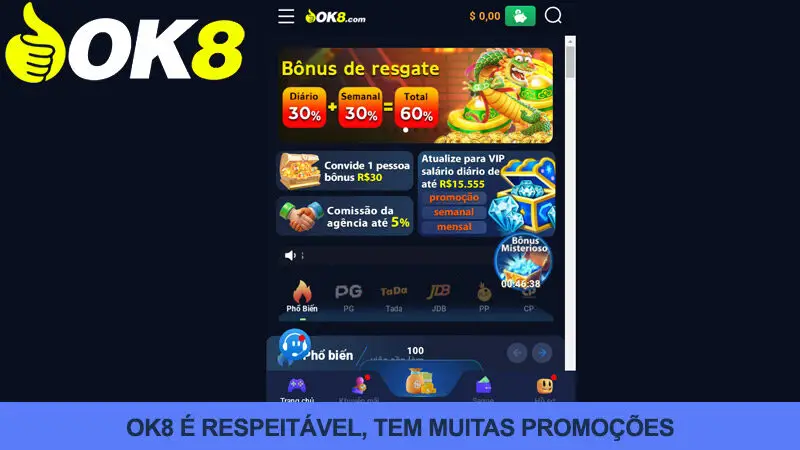 Vantagens ao jogar no Ok8